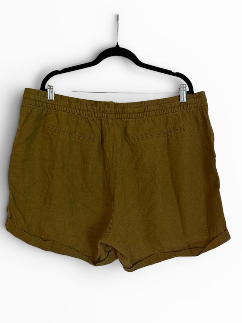 Pull-On Linen-Blend Shorts - Picture 3 of 4
